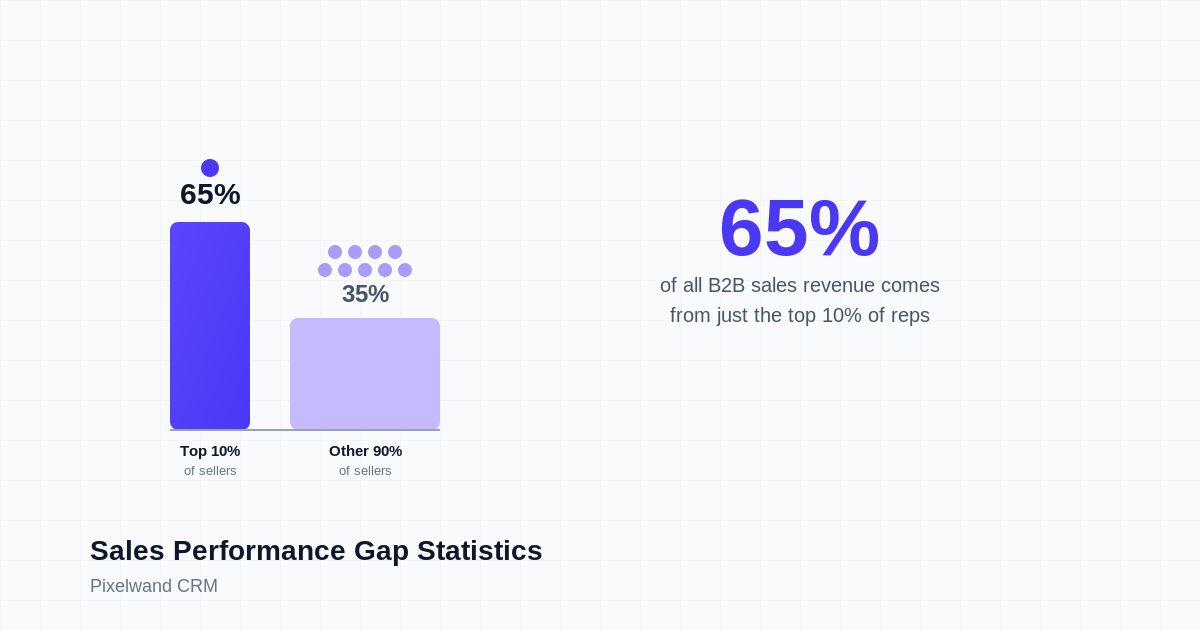 Sales Performance Gap: Top 10% Drive 65% Revenue