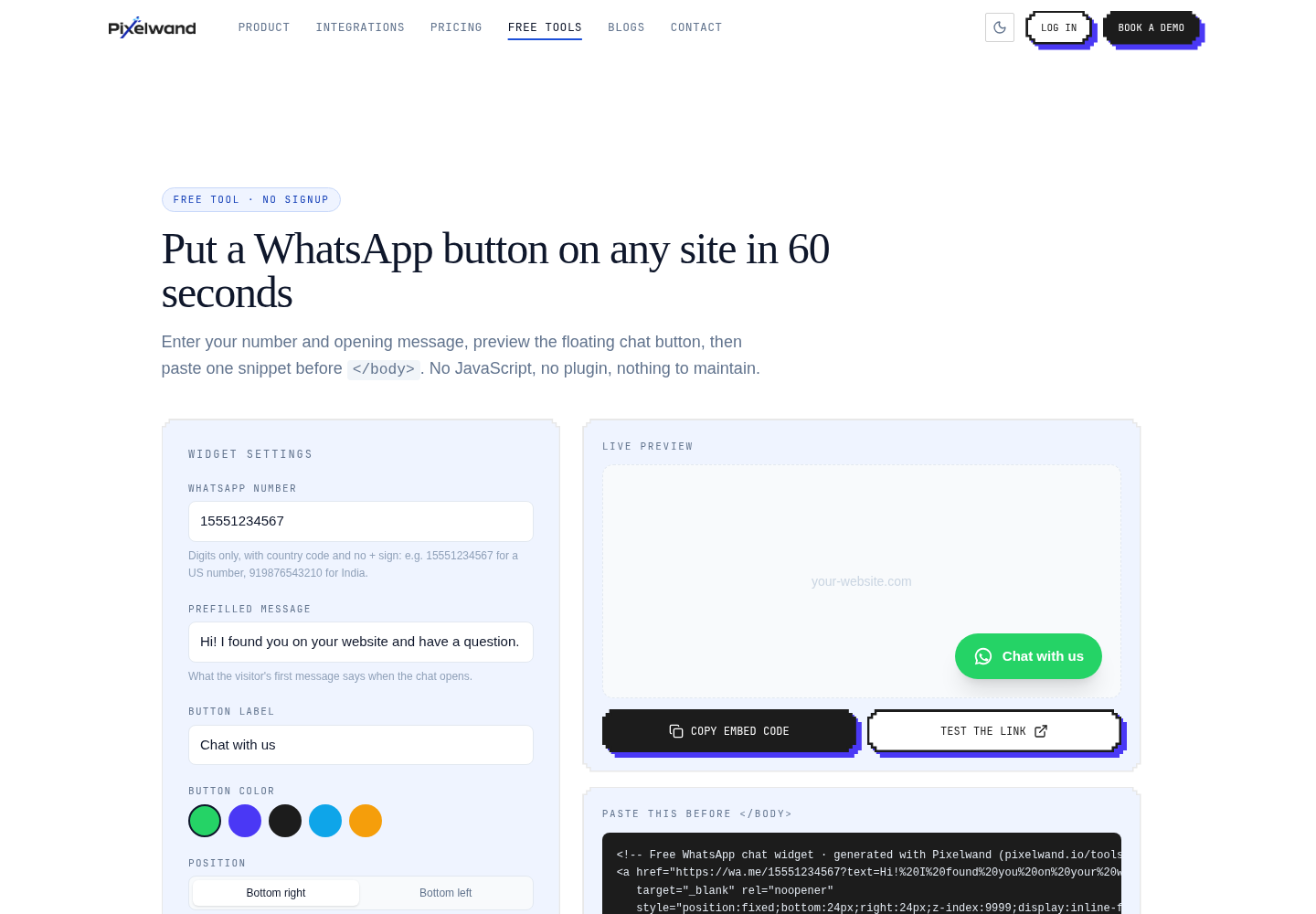 How to Add a WhatsApp Button to Your Website