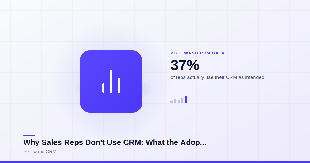 Why Sales Reps Don't Use CRM: What the Adoption Statistics Really Show